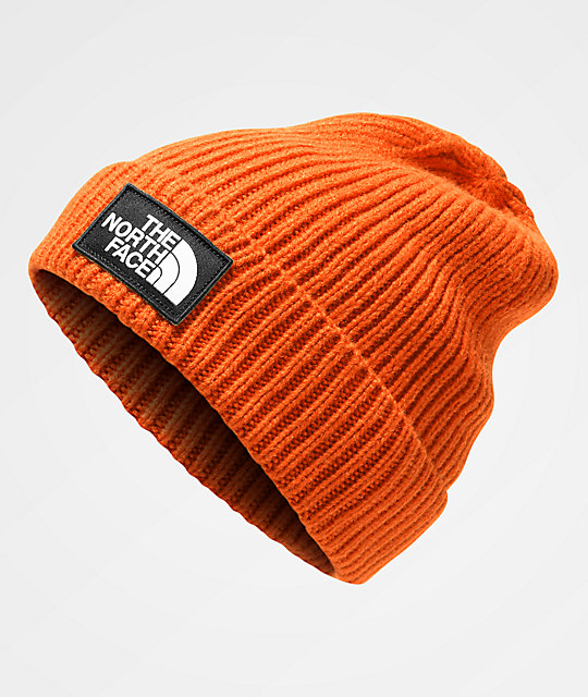 the north face orange beanie