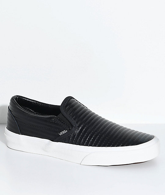 slip on leather shoes vans