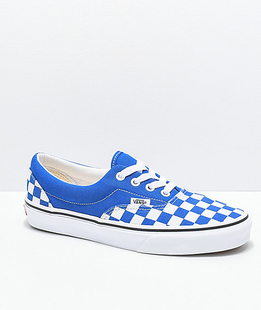 blue checkered vans