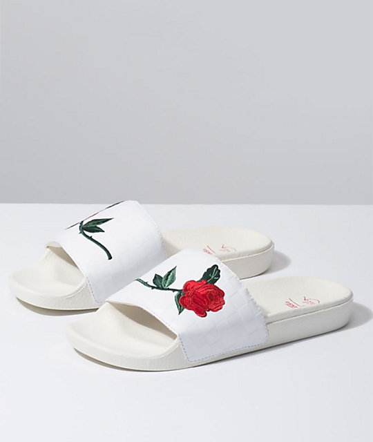 vans slides rose