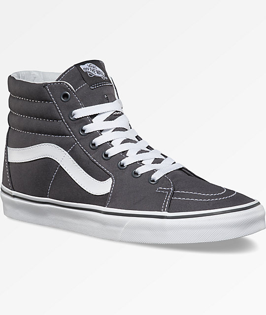 Vans Sk8-Hi Canvas Grey Shoes at Zumiez : PDP