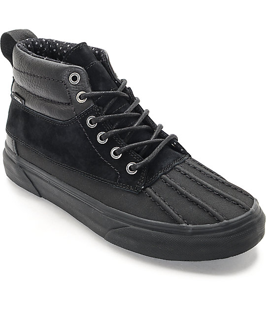 vans sk8 hi del pato mte black monochromatic shoes