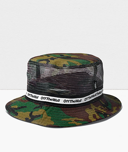 vans camo bucket hat