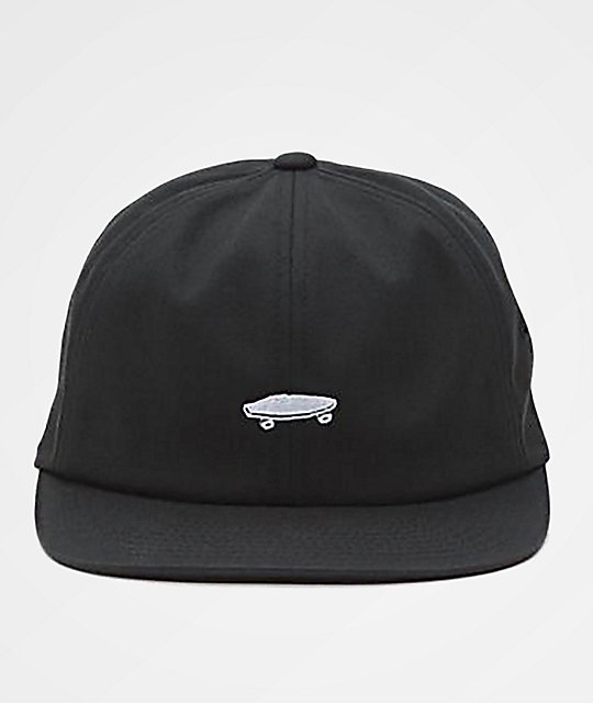 vans x thrasher jockey 6 panel black strapback hat