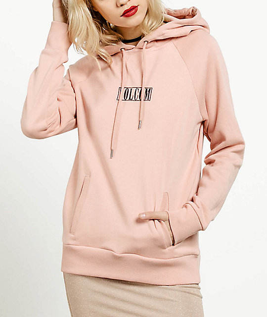 pink volcom hoodie