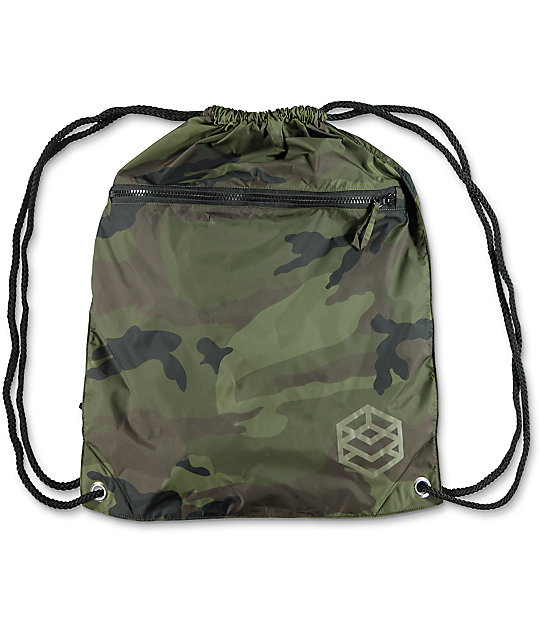 camo cinch bag