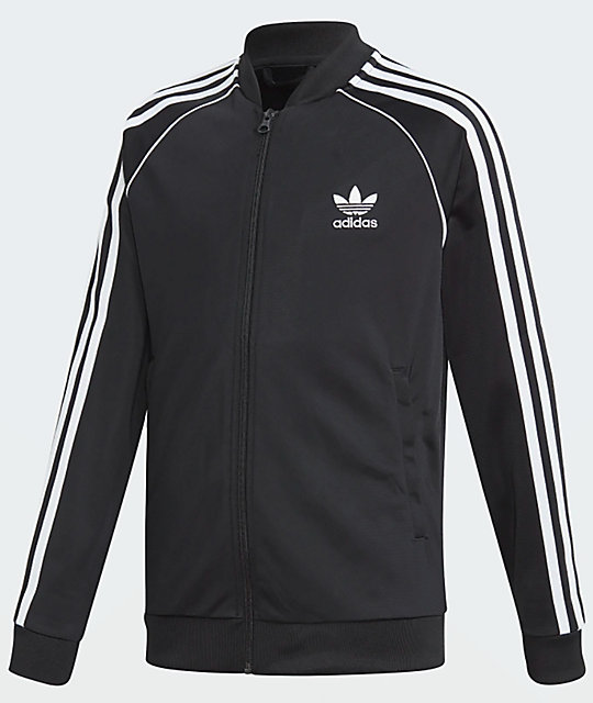 boys black adidas coat