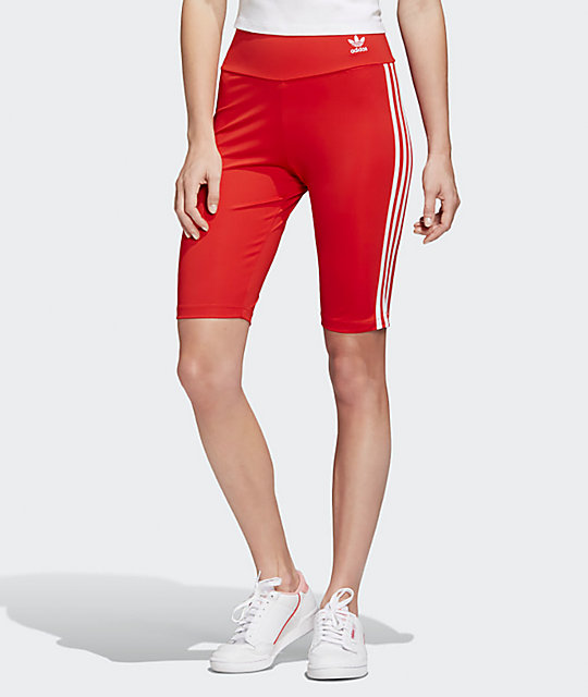 red adidas bike shorts