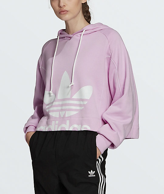 adidas cropped hoodie trefoil