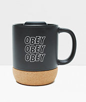 Obey Jumble Stacks Black & Cork Mug